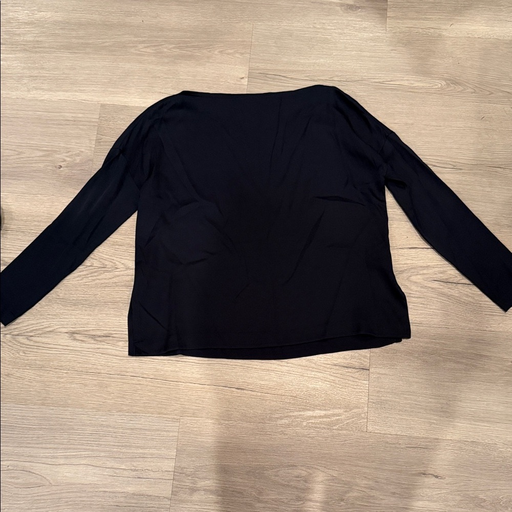 Vince Classic Black Long Sleeve Top